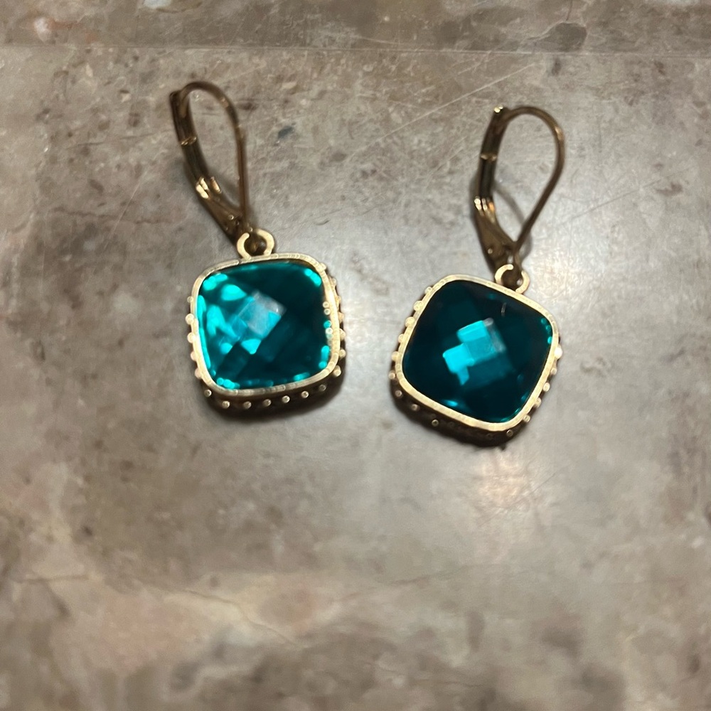 Napier Green stone earrings